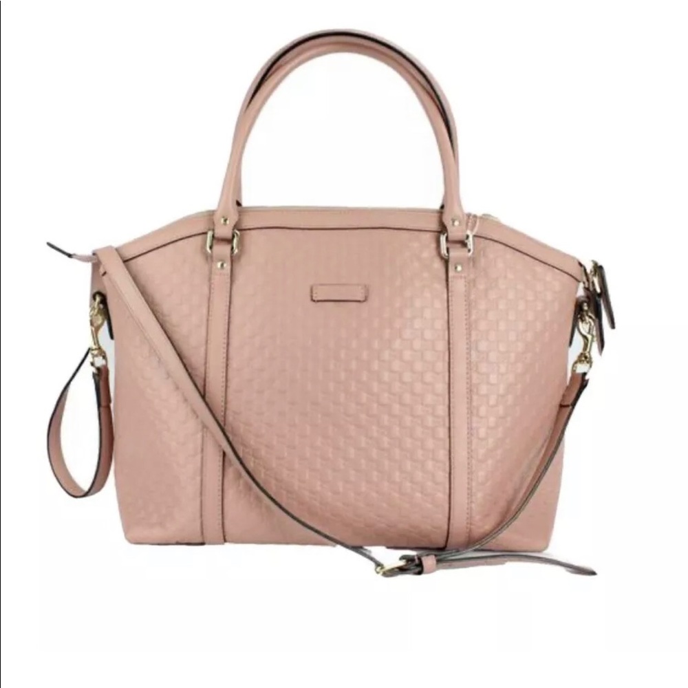Gucci Soft Pink Micro-guccissima Leather Bag